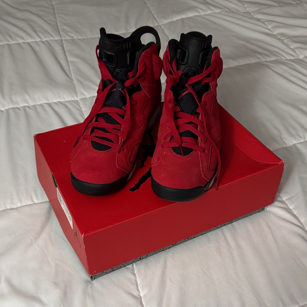 Nike Air Jordan 6 Toro Bravo Red and Black Sneakers